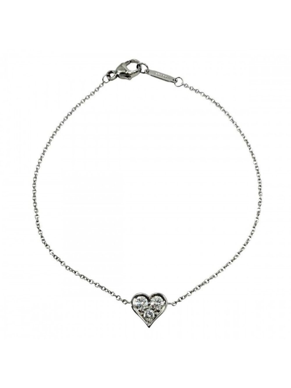 Tiffany & Co Heart Bracelet Sentimental Platinum Diamond